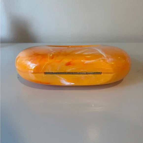 Orange Acrylic top handle bag - Picture 5 of 7